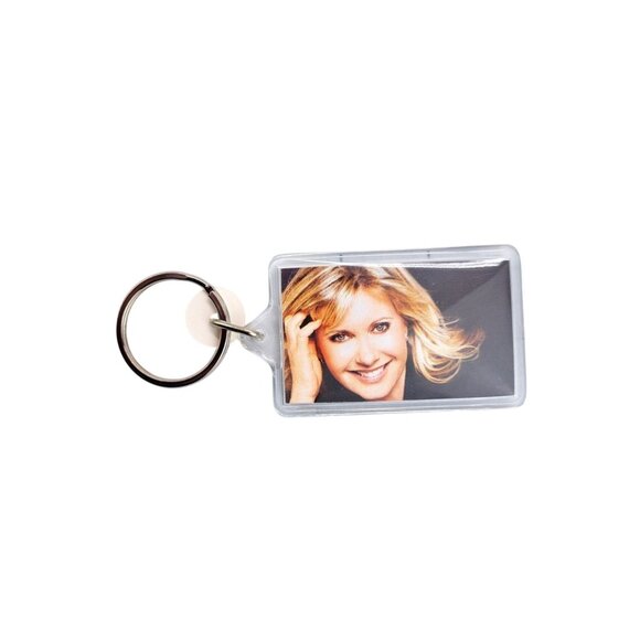 Vintage Olivia Newton-John Photo Keychain Double Sided New Acrylic Collectible - Picture 1 of 3